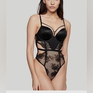 Victoria Secret Black Lace Bodysuit